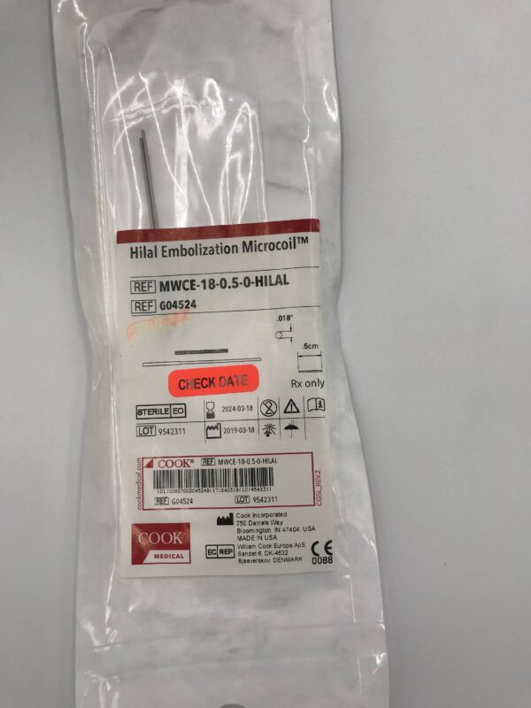 COOK G04524 Hilal Embolization Microcoil .5cm (X)