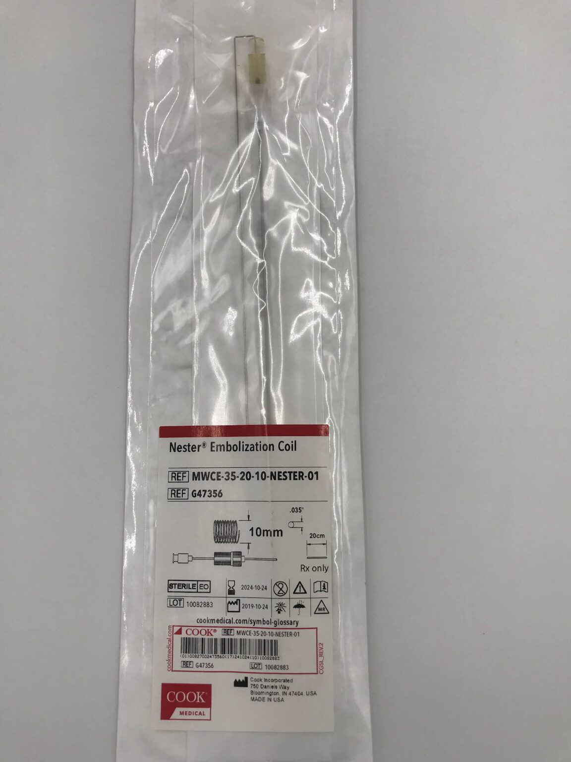 COOK G47356 Nester Embolization Coil 10mm (X) - GB TECH USA