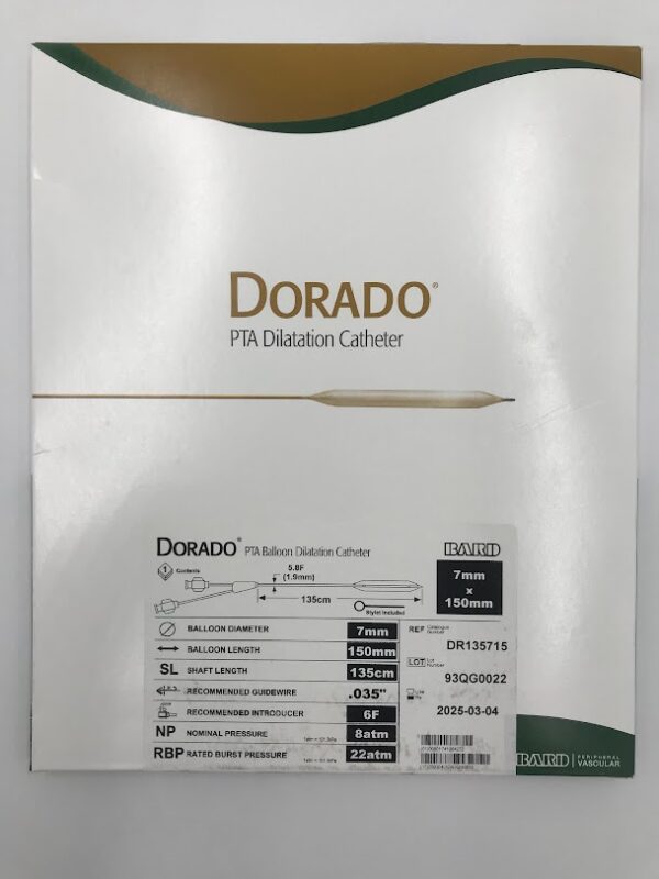 BARD DR135715 Dorado PTA Balloon Dilatation Catheter 6F (X)