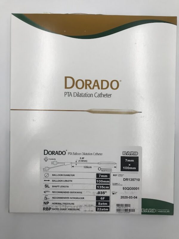 BARD DR135710 Dorado PTA Balloon Dilatation Catheter 6F (X)