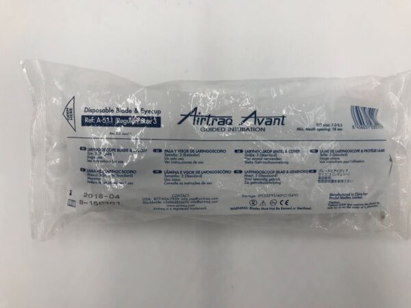 PRODOL MEDITEC LIMITED A-511 Airtraq Avant Guided Intubation Disposable Blade and Eyecup, Regular, Size 3 (X)
