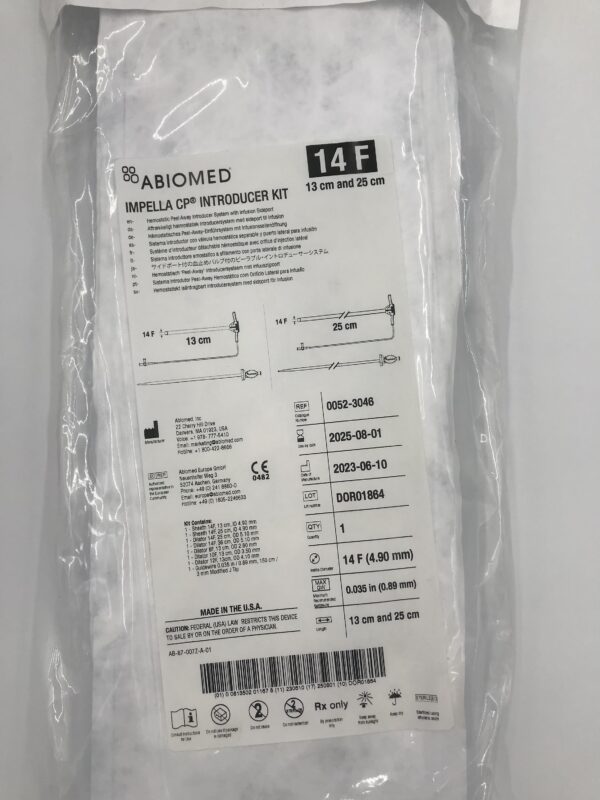 ABIOMED 0052-3046 Impella CP Introducer Kit 14F, 13cm and 25cm (X)