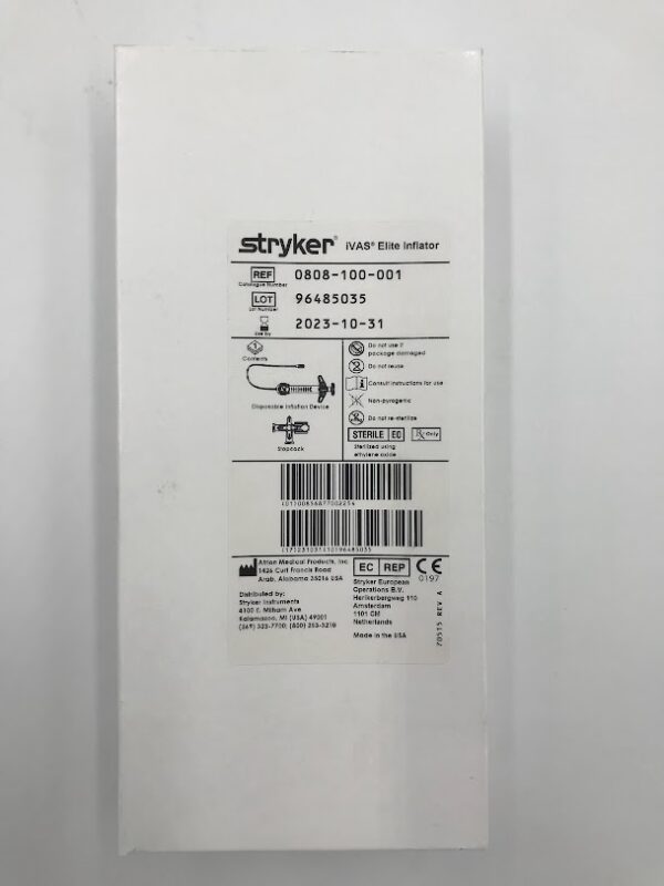 STRYKER 0808-100-001 iVAS Elite Inflator (X)