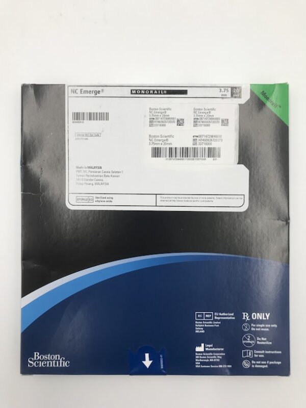 BOSTON SCIENTIFIC 392672037 NC Emerge Monorail PTCA Dilatation Catheter 3.75mm x 20mm