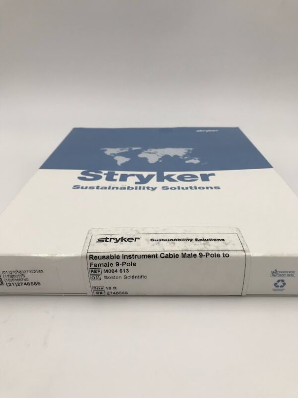 BOSTON SCIENTIFIC M004 613 Reusable Instrument Cable Male 9-Pole to Female 9-Pole 10ft (REPROCESSED BY STRYKER)