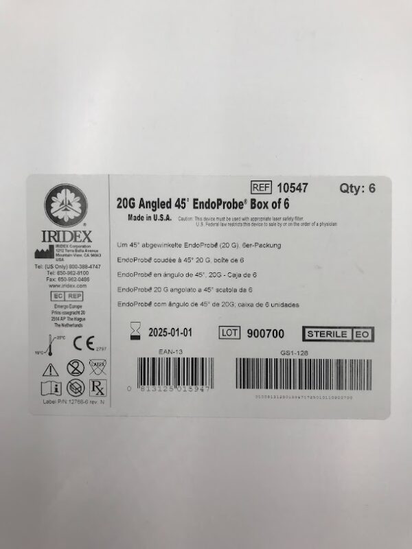 IRIDEX 10547 EndoProbe 20G Angled 40 (6/Box) (X)