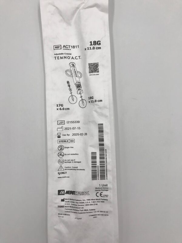 MERIT ACT1811 Temno A.C.T. Adjustable Coaxial 18G x 11.0cm, 17G x 6.0cm (X)