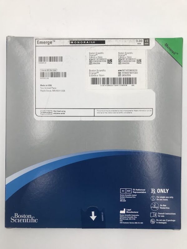 BOSTON SCIENTIFIC 391891530 Emerge Monorail PTCA Dilatation Catheter 3.00mm x 15mm (X)