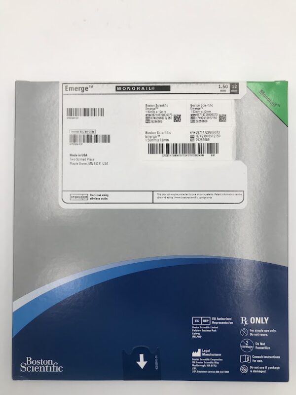 BOSTON SCIENTIFIC 391891215 Emerge Monorail PTCA Dilatation Catheter 1.50mm x 12mm (X)