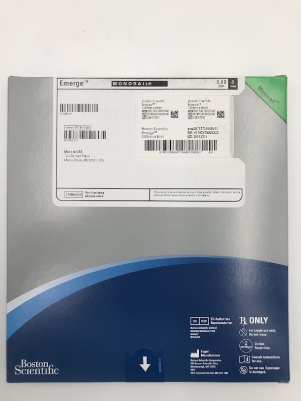 BOSTON SCIENTIFIC 391890830 Emerge Monorail PTCA Dilatation Catheter 3.00mm x 8mm (X)