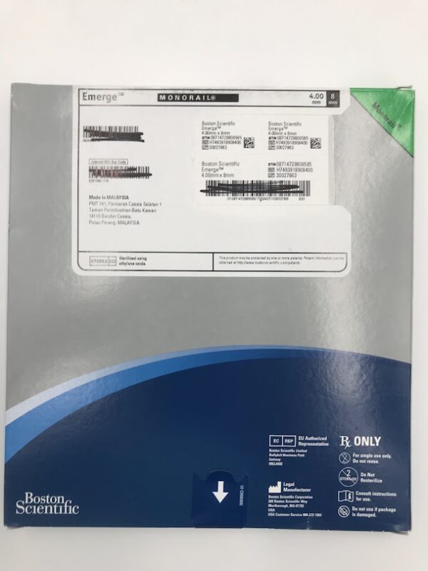 BOSTON SCIENTIFIC 391890840 Emerge Monorail PTCA Dilatation Catheter 4.00mm x 8mm (X)