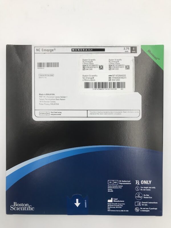 BOSTON SCIENTIFIC 392670827 NC Emerge Monorail PTCA Dilatation Catheter 2.75mm x 8mm (X)