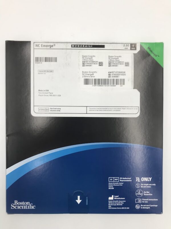 BOSTON SCIENTIFIC 392670825 NC Emerge Monorail PTCA Dilatation Catheter 2.50mm x 8mm (X)