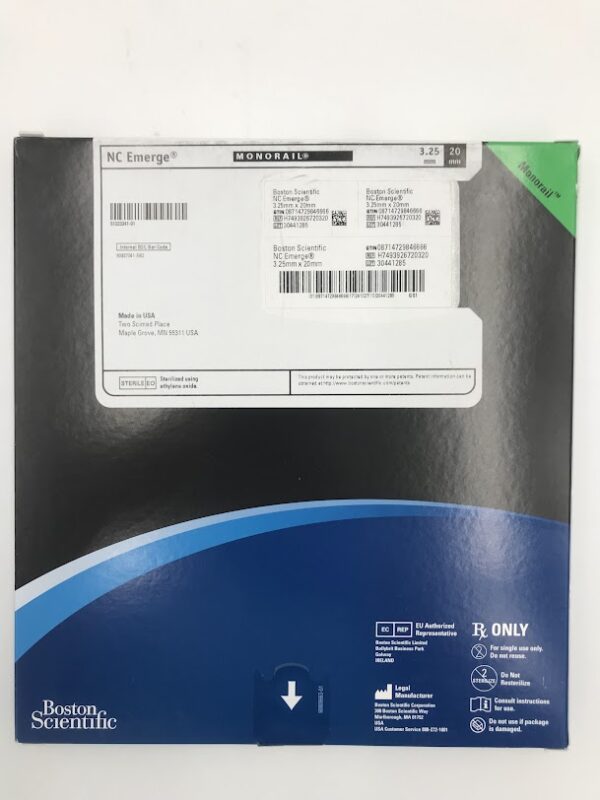BOSTON SCIENTIFIC 392672032 NC Emerge Monorail PTCA Dilatation Catheter 3.25mm x 20mm (X)
