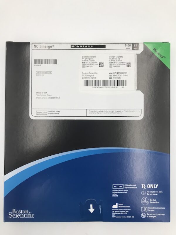 BOSTON SCIENTIFIC 392671550 NC Emerge Monorail PTCA Dilatation Catheter 5.00mm x 15mm (X)
