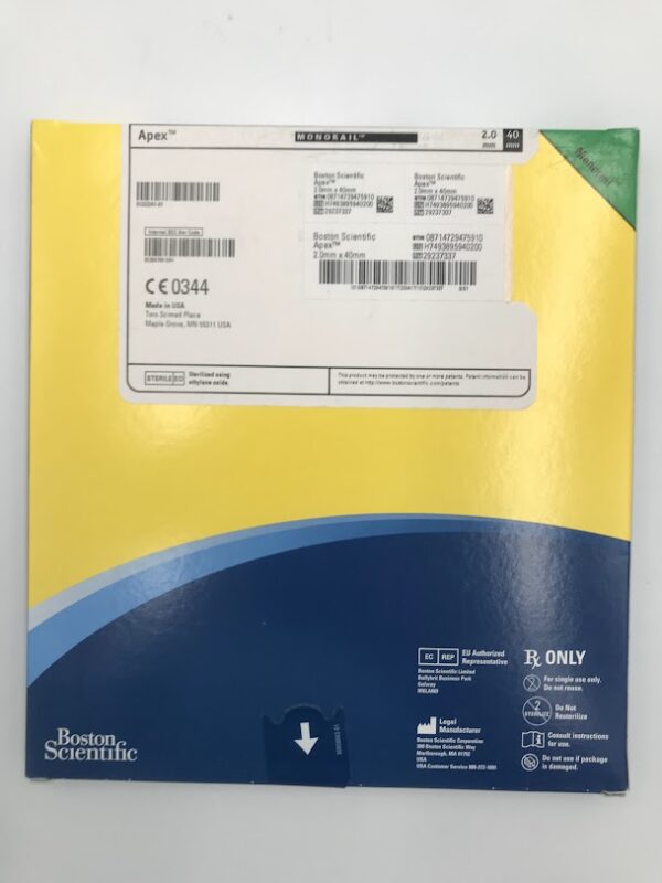 BOSTON SCIENTIFIC 389594020 Apex Monorail PTCA Dilatation Catheter 2.0mm x 40mm (X)