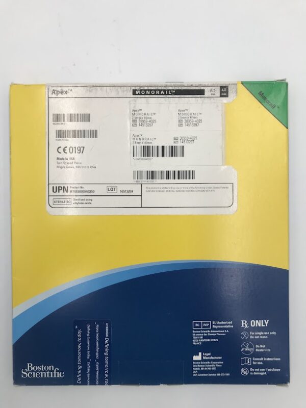 BOSTON SCIENTIFIC 38959-4025 Apex Monorail PTCA Dilatation Catheter 2.5mm x 40mm (X)