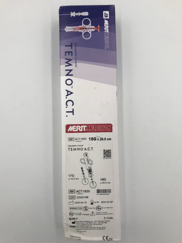MERIT ACT1820 Temno A.C.T. Adjustable Coaxial 18G x 20.0cm (5/Box) (X)