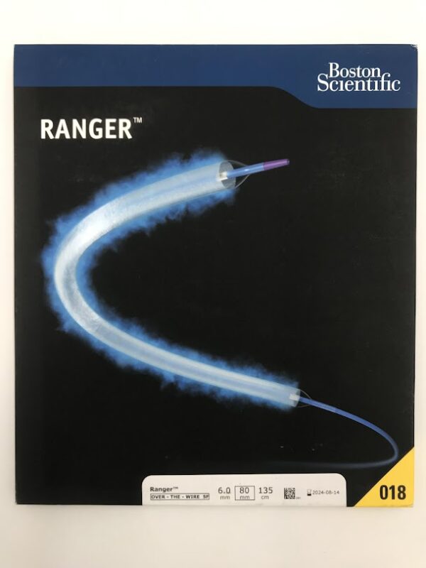 BOSTON SCIENTIFIC 3941960081 Ranger Over-the-Wire Paclitaxel-Coated PTA Balloon Catheter 5F 6.0mm x 80mm (X)