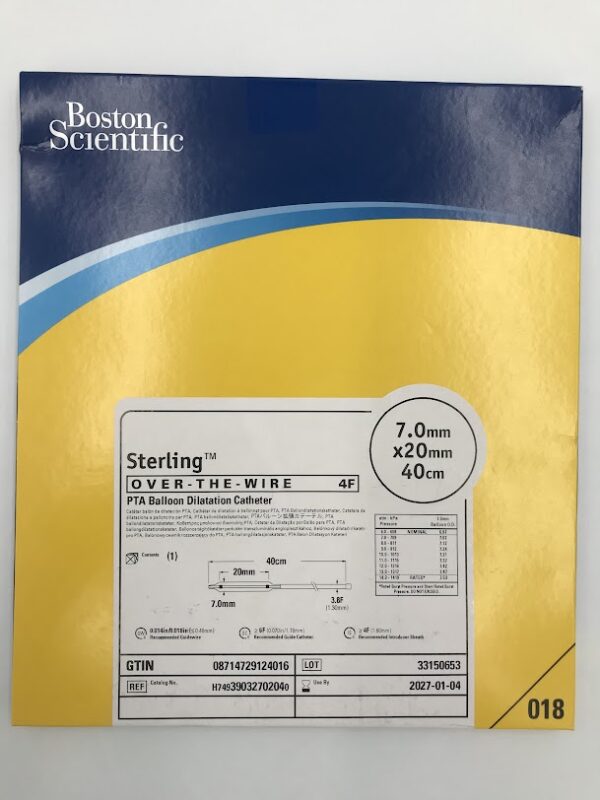 BOSTON SCIENTIFIC 3903270204 Sterling Over-the-Wire PTA Balloon Dilatation Catheter 7.0mm x 20mm
