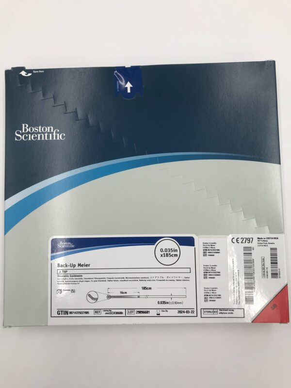 BOSTON SCIENTIFIC SCH30600 Back-Up Meier J-Tip Steerable Guidewire 0.035in x 185cm (X)