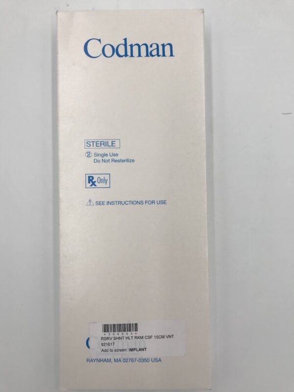 CODMAN 82-1617 Holter Salmon-Rickham, Reservoir with Nylon Base for 6mm Bur Role (X)
