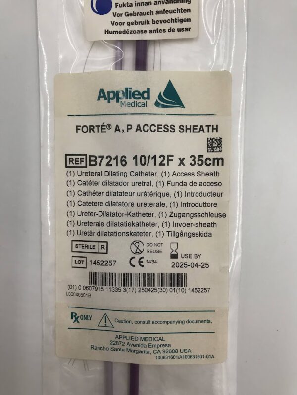 APPLIED MEDICAL B7216 Forte A x P Access Sheath Ureteral Dilating Catheter 10/12F x 35cm (X)