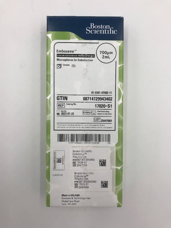 BOSTON SCIENTIFIC 17020-S1 Varian Embozene Microspheres For Embolization 700µm, 2mL (X)