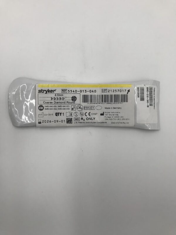 STRYKER 5540-013-040 4.0mm Coarse Diamond Round
