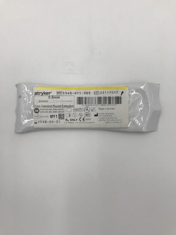 STRYKER 5540-011-305 0.5mm Fine Diamond Round Extended