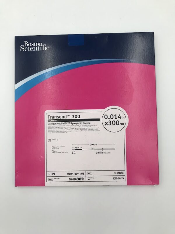 BOSTON SIENTIFIC 46815 Transend 300 Floppy Guidewire w/ICE Hydrophilic Coating 0.014in x 300cm (X)