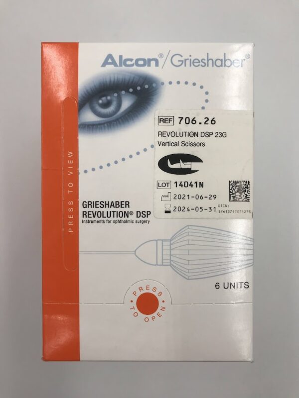 ALCON 706.26 Grieshaber Revolution DSP Vertical Scissors (6/Box) (X)