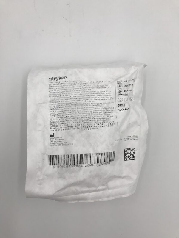 STRYKER 5921-112-235 Color Cuff Disposable Tourniquet Cuff 2.0in x 2.0in