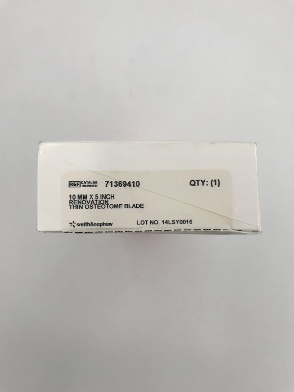 SMITH & NEPHEW 71369410 Renovation Thin Osteotome Blade 10mm x 5in (X)