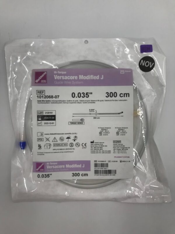 ABBOTT 1012068-07 Hi-Torque Versacore Modified J Guide Wire System 300cm (X)