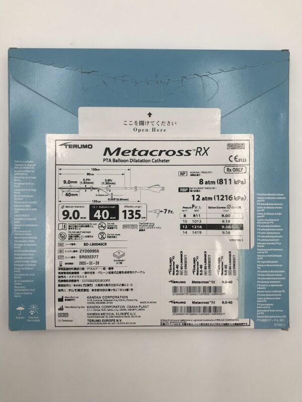 TERUMO BD-L90040CR Metacross RX PTA Balloon Dilatation Catheter 135cm (X)