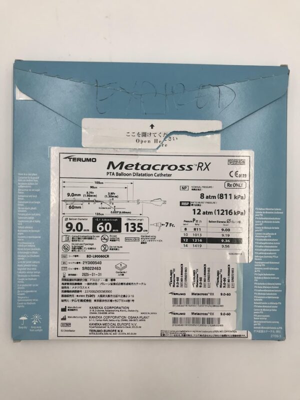 TERUMO BD-L90060CR Metacross RX PTA Balloon Dilatation Catheter 135cm (X)