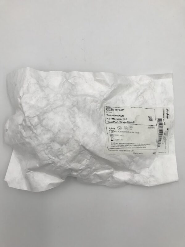 ZIMMER 60-7070-107 Tourniquet Cuff w/PLC, Dual Port, Single Bladder 42" (107cm) (REPROCESSED BY STRYKER) (X)