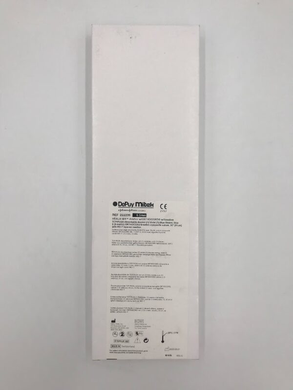 DEPUY 222239 Mitek Healix BR Anchor w/ Orthocord w/ Needles 6.5mm (X)