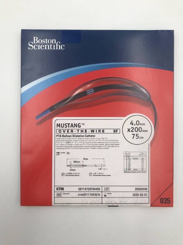 BOSTON SCIENTIFIC 3917104207 Mustang OTW PTA Balloon Dilatation Catheter 4.0mm x 200mm 75cm (X)
