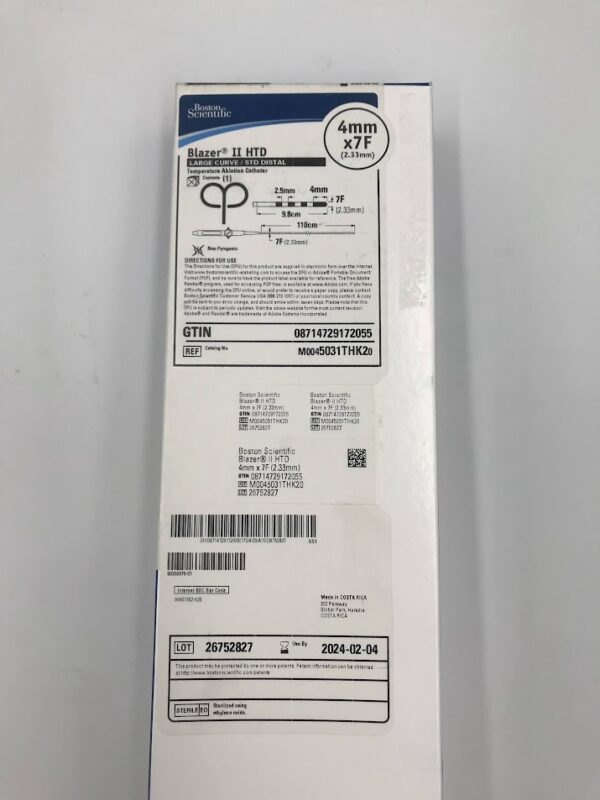 BOSTON SCIENTIFIC 5031THK2 Blazer II HTD Large Curve / STD Distal Temperature Ablation Catheter 4mm x 7F (X)