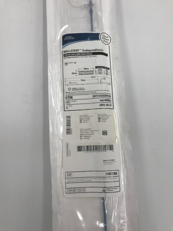 BOSTON SCIENTIFIC 40452 WallStent Endoprosthesis Tracheobronchial Self-Expanding Stent 22mm x 70mm (75cm) (X)