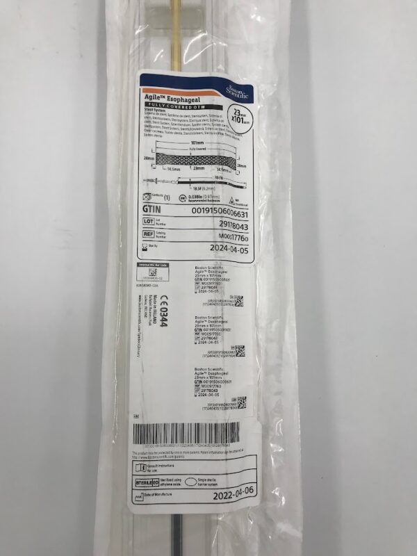 BOSTON SCIENTIFIC 1776 Agile Esophageal Fully Covered OTW Stent System 23mm x 101mm (X)