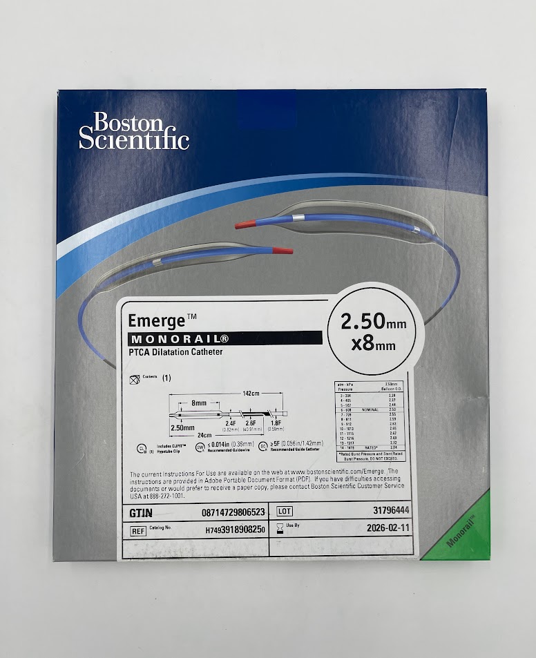 BOSTON SCIENTIFIC 391890825 Emerge Monorail PTCA Dilatation Catheter 2.50mm x 8mm (X)