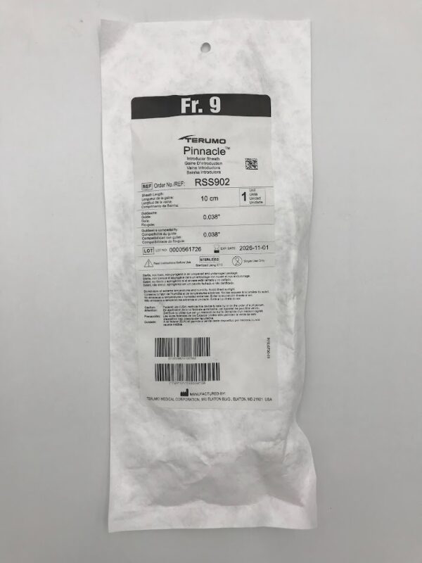 TERUMO RSS902 Pinnacle Introducer Sheath Fr.9 10cm