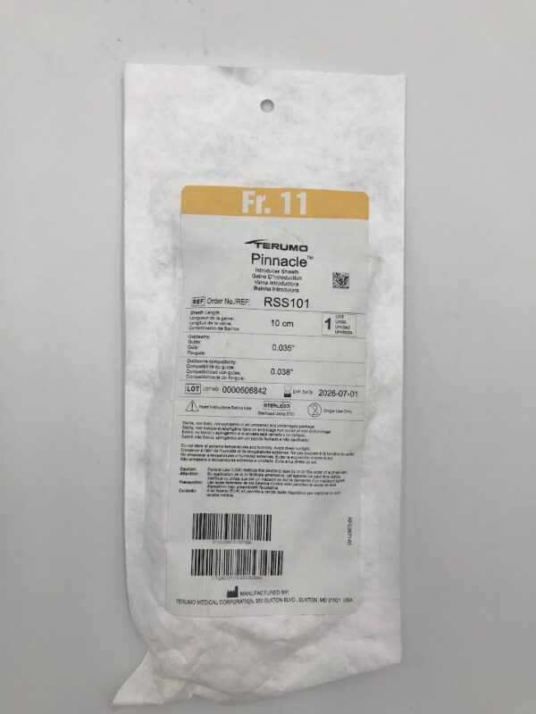 TERUMO RSS101 Pinnacle Introducer Sheath Fr.11 10cm