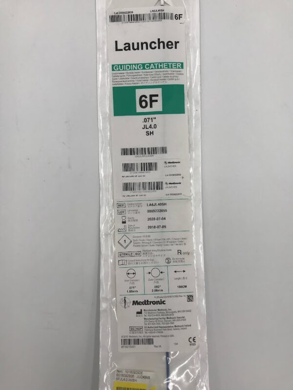MEDTRONIC LA6JL40SH Launcher Guiding Catheter JL4.0 SH x 6F x .071in (X)