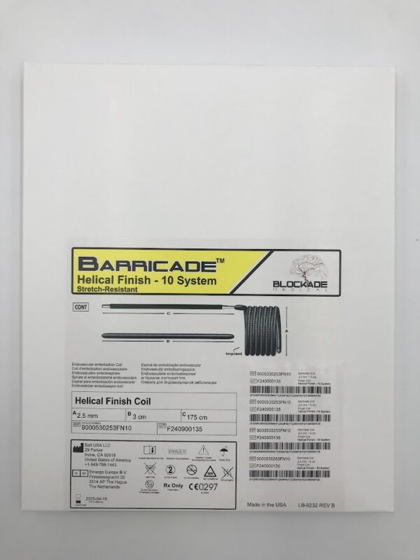 BALT 9000530253FN10 Barricade Helical Finish Stretch Resistant - 10 System 2.5mm / 3cm (X)