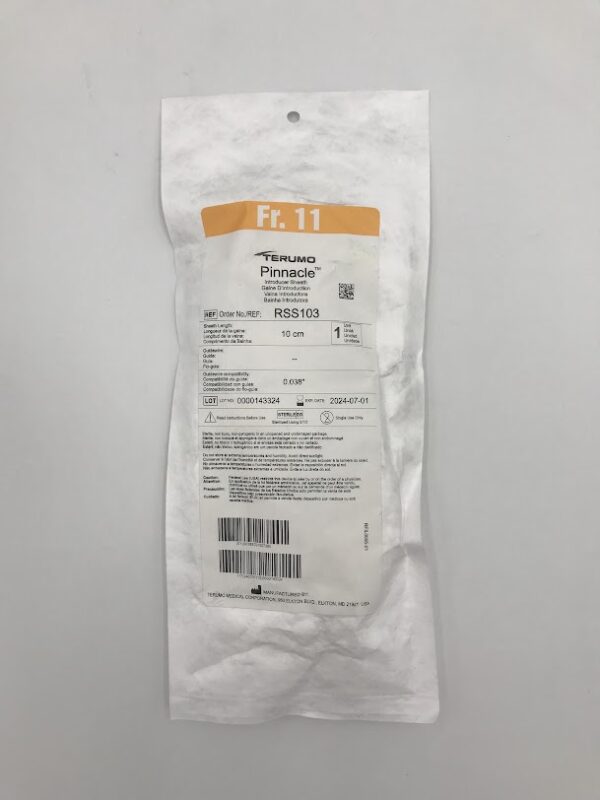 TERUMO RSS103 Pinnacle Introducer Sheath 11Fr. 10cm x 0.038" (X)