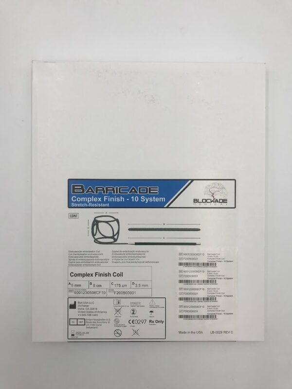 BALT 9001230508CF10 Barricade Complex Finish - 10 System Stretch-Resistant Endovascular Embolization Coil 5mm x 8cm x 175cm x 3.5mm (X)